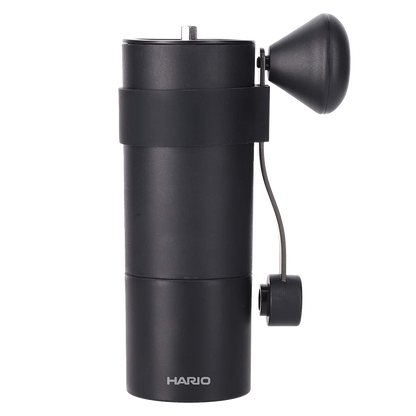 Hario Stainless Burr Coffee Grinder Mini Black Pro, black hand grinder with stainless steel handle