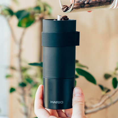 Hario Mini Black Pro grinder, side view